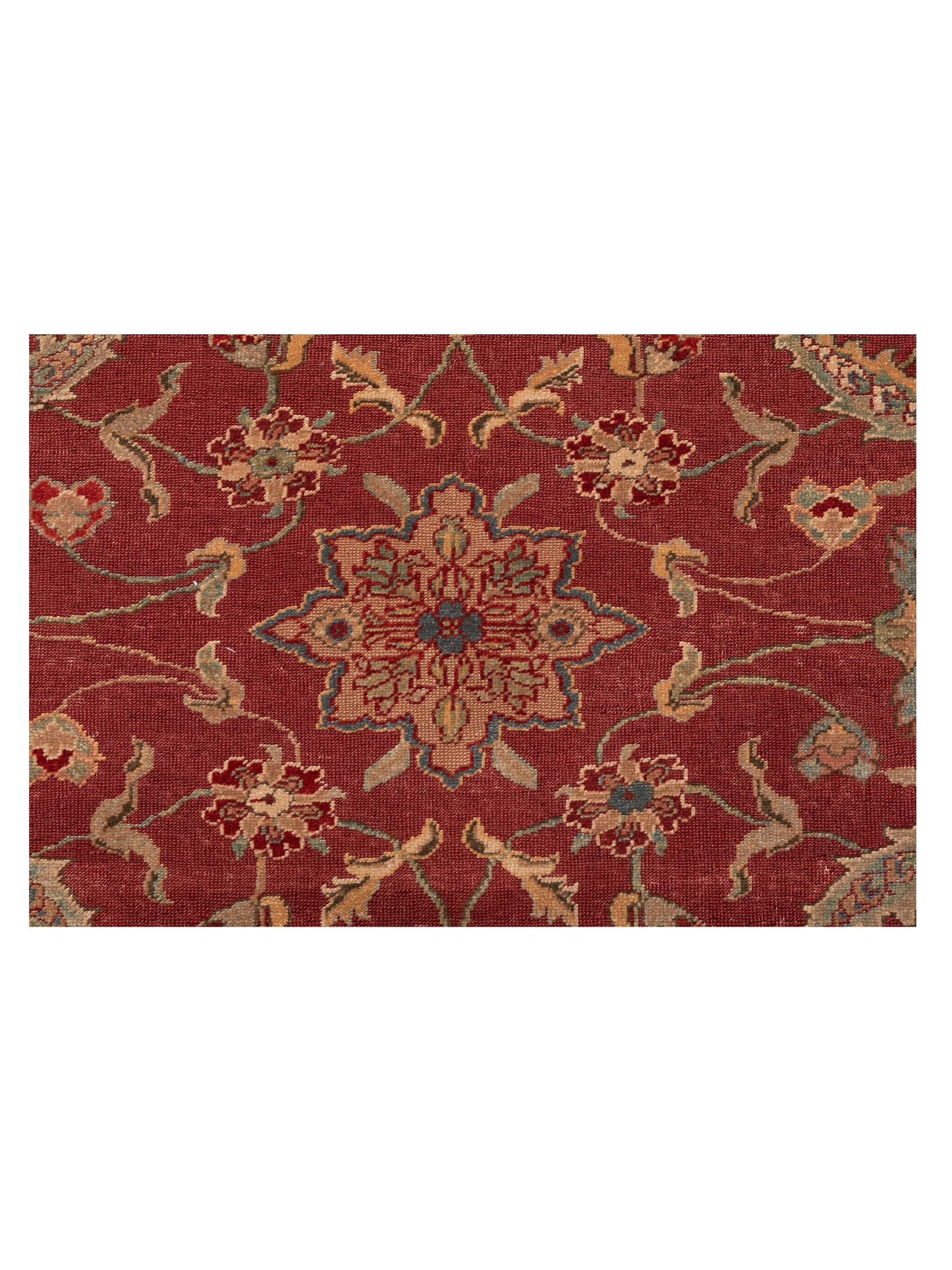 Antiqua Loom Red Cream 9.4x13.3 Hand Knotted Rug