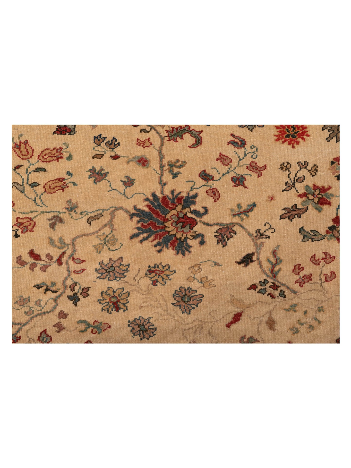 Antiqua Loom Ivory Green 10x12.5 Hand Knotted Rug