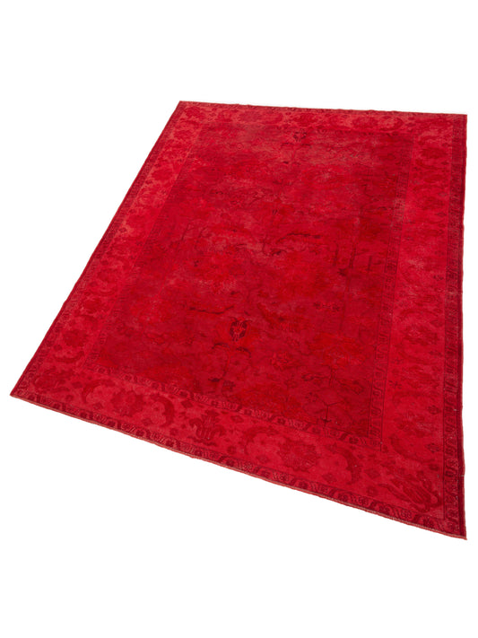 Vintage Red 6x8.9 Hand Knotted Rug