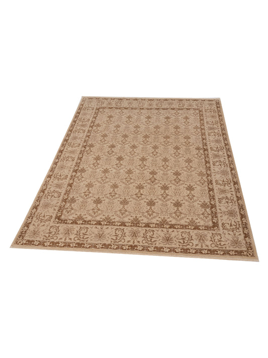 Defnera Beige Beige 9.3x12 Hand Knotted Rug