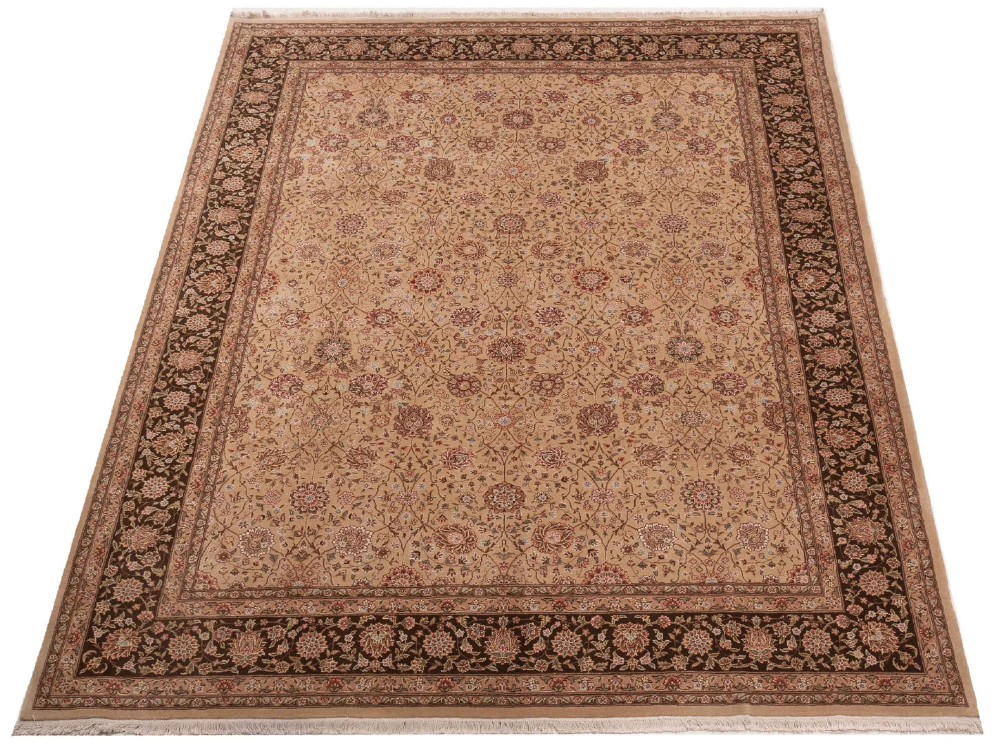 Artalya Beige Brown 9x11.10 Hand Knotted Rug