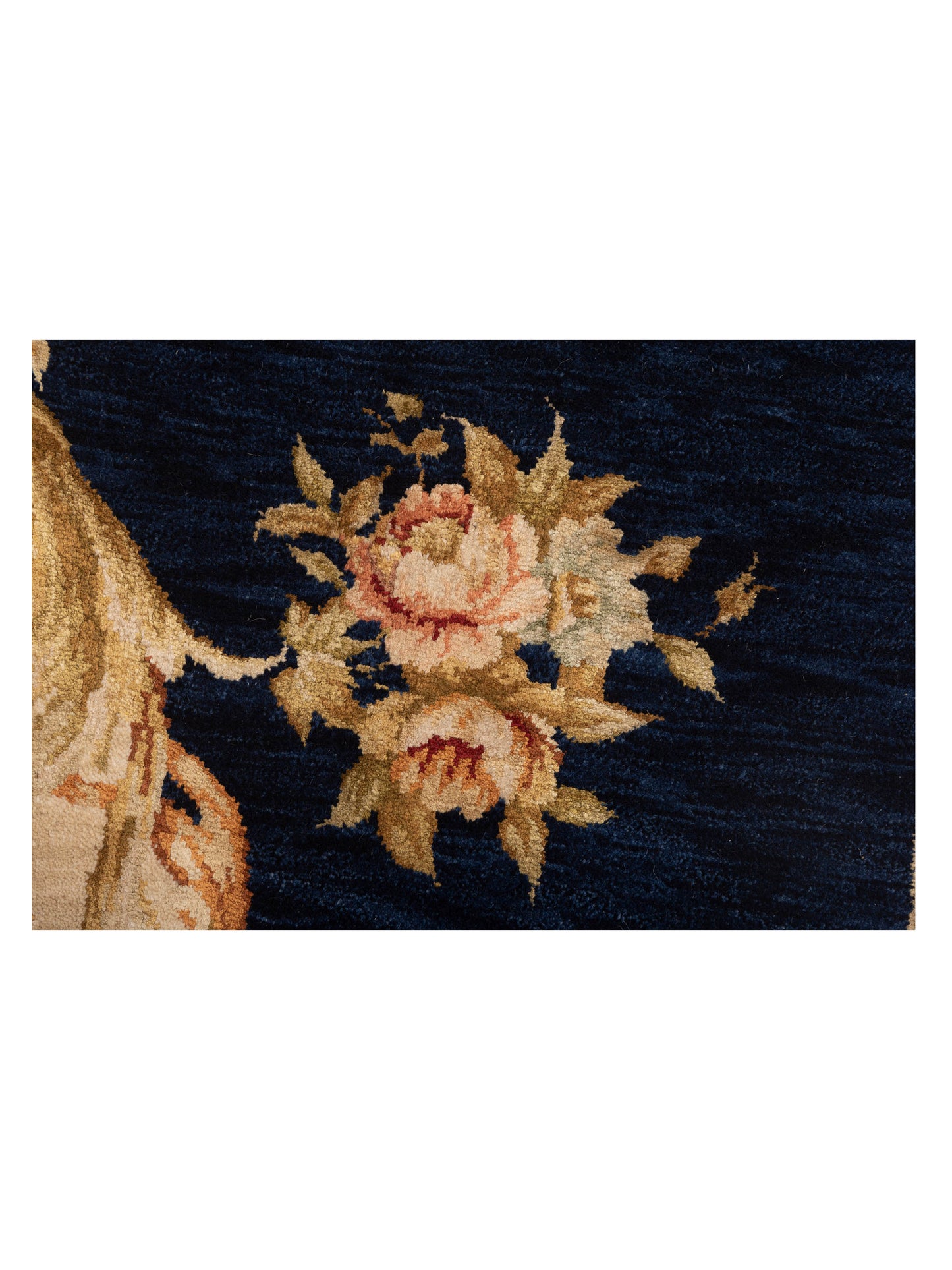 Javira Silk Blue Ivory 7.10x9.10 Hand Knotted Rug