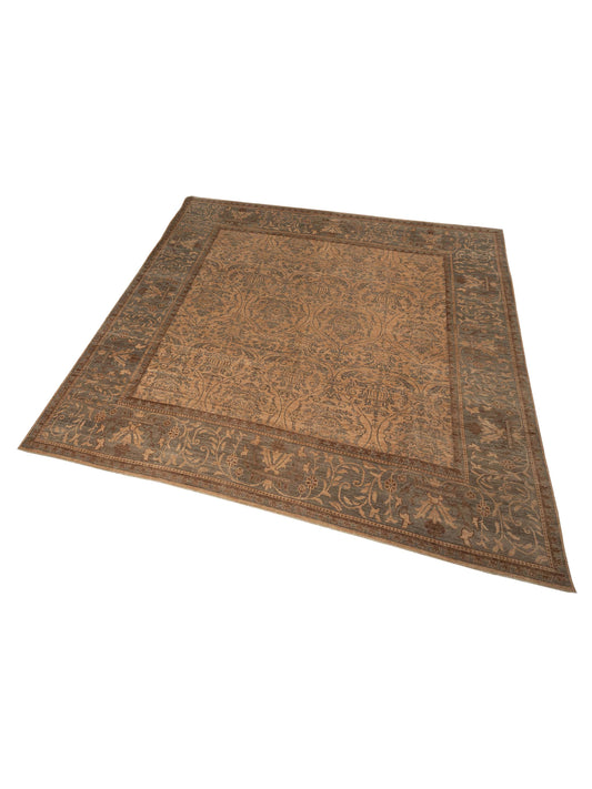 Elvaria Beige 16.7x16.7 Hand Knotted Rug
