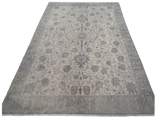 Vintage Gray 9.3x12.10 Hand Knotted Rug