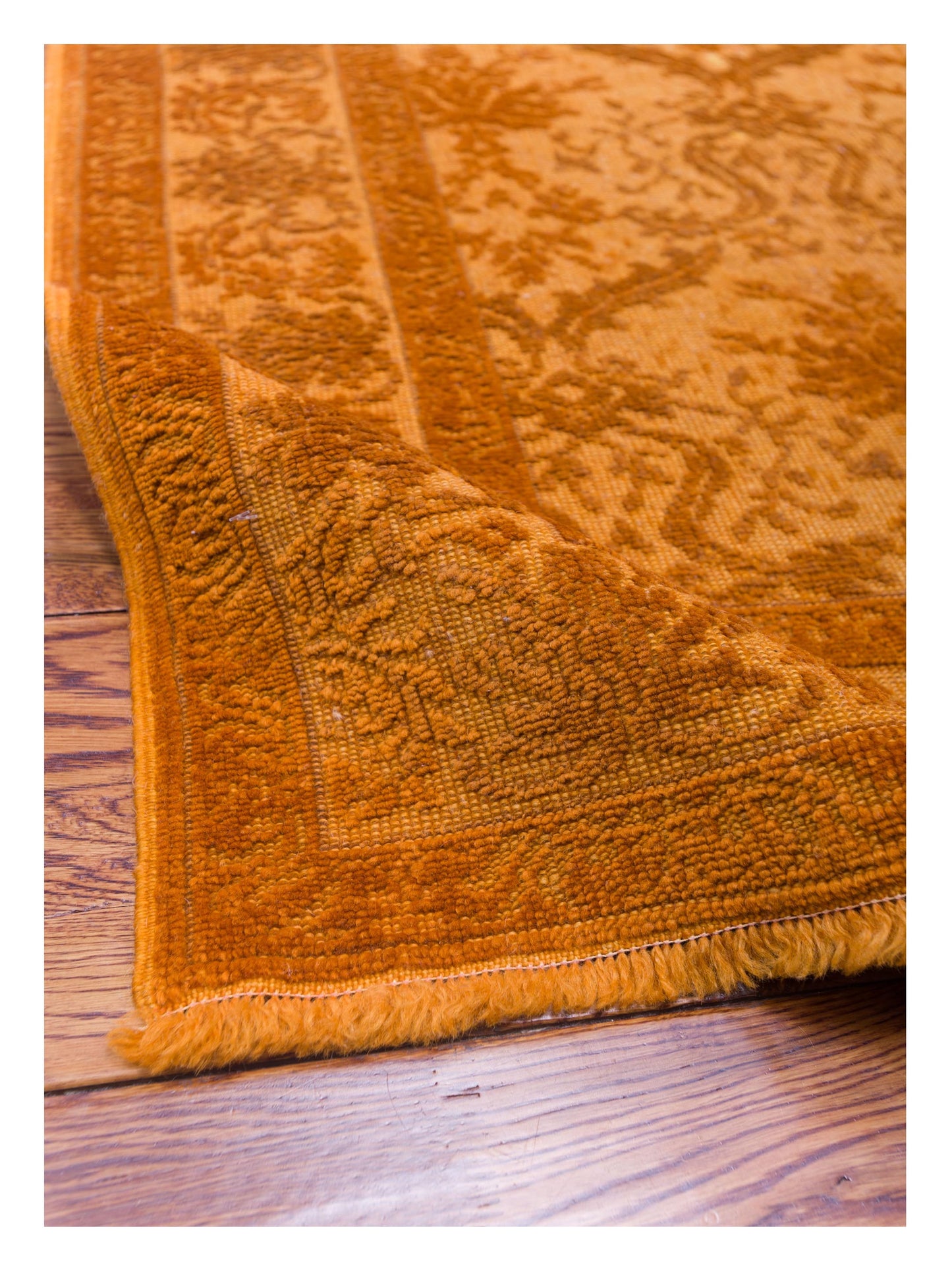 Vintage Orange 4x5.8 Hand Knotted Rug