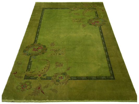 Vintage Green 8.7x11 Hand Knotted Rug