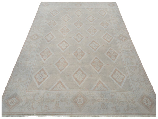 Vintage Silver 9.5x12.4 Hand Knotted Rug