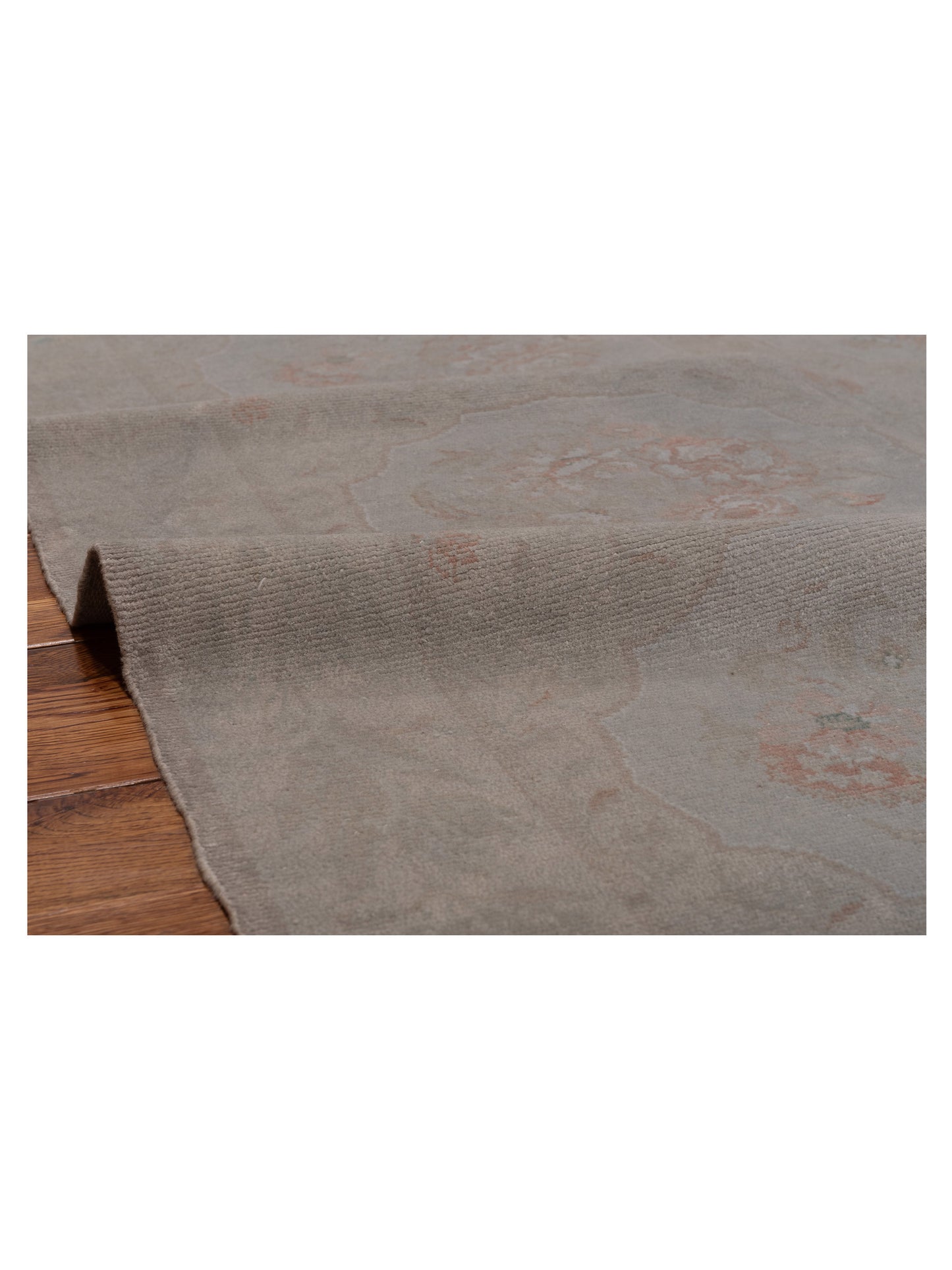 Vintage Gray 4.11x6.3 Hand Knotted Rug