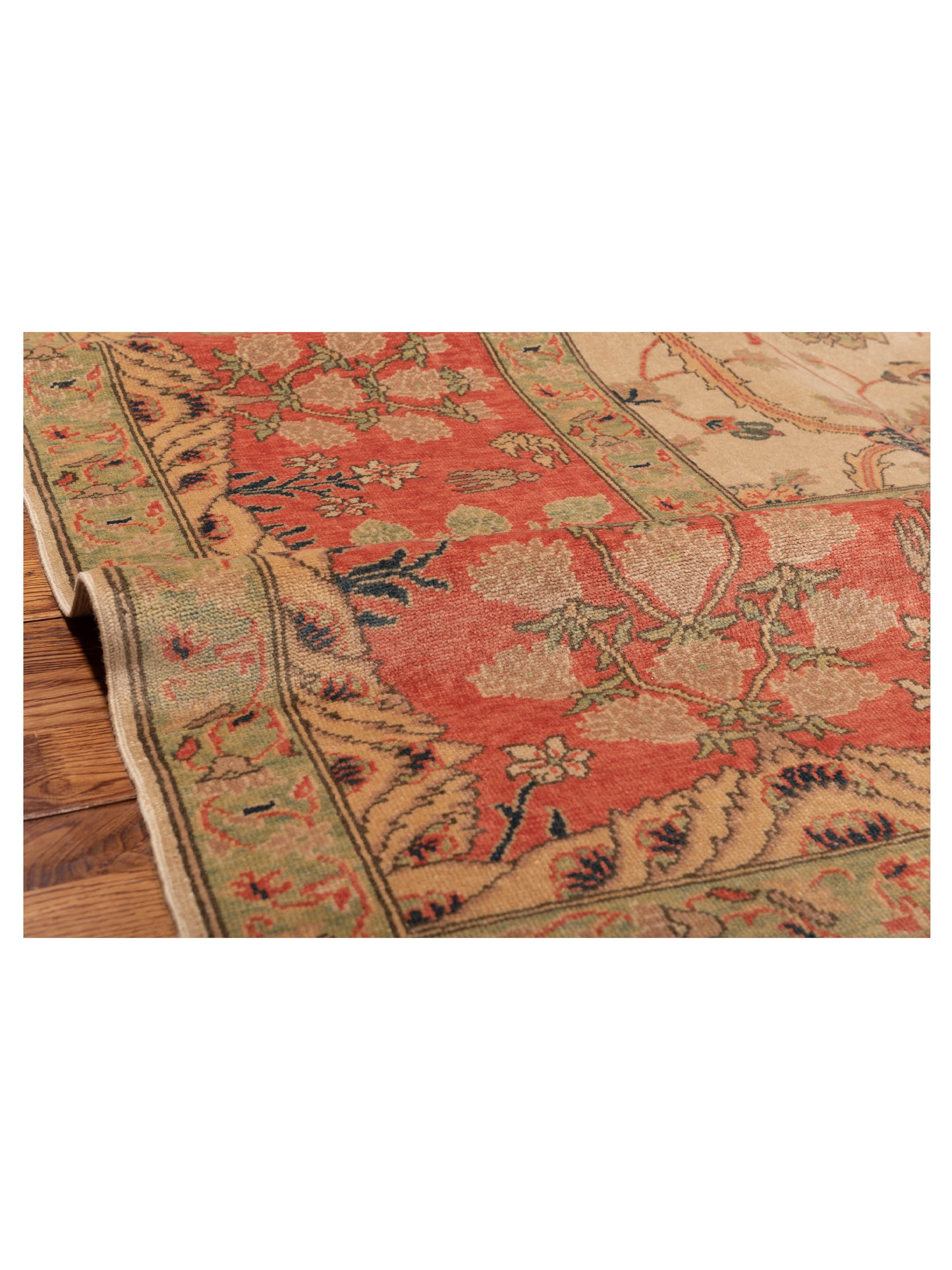 Antiqua Loom Ivory Rust 9.4x13 Hand Knotted Rug
