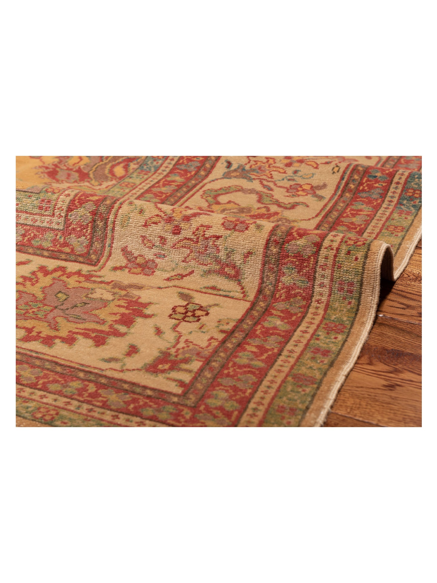 Antiqua Loom Gold Ivory 9.4x11.5 Hand Knotted Rug