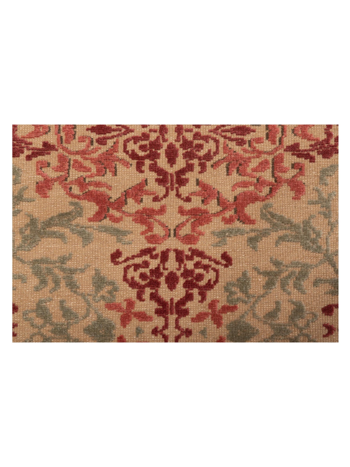 Antiqua Loom Beige Rust 2.8x7.9 Hand Knotted Rug