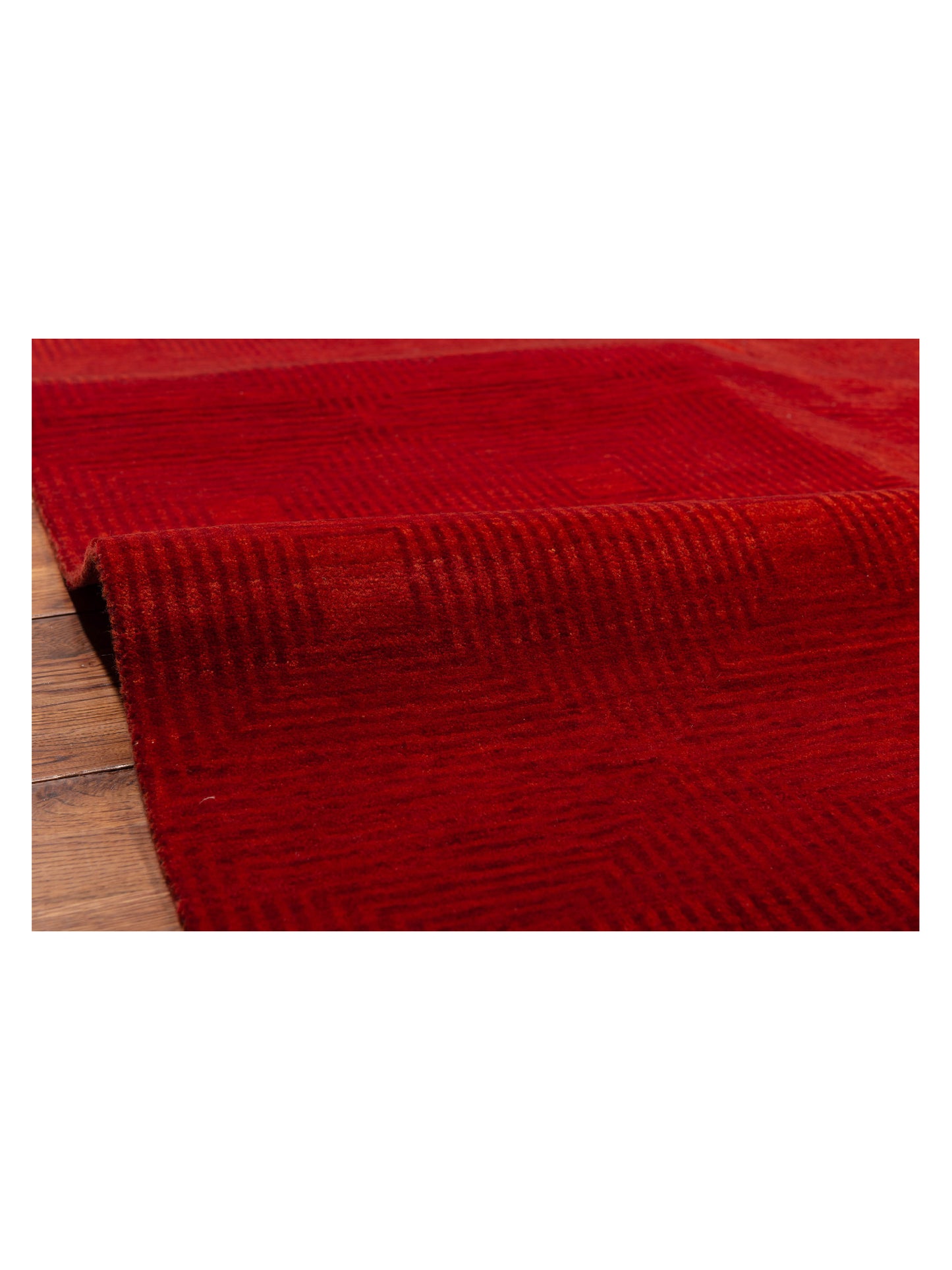 Loriyan Red Red 8.10x11.10 Hand Knotted Rug