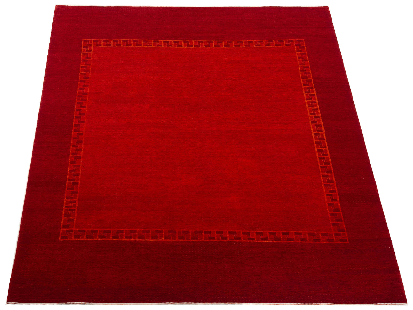 Loriyan Orange Red 9x11.9 Hand Knotted Rug