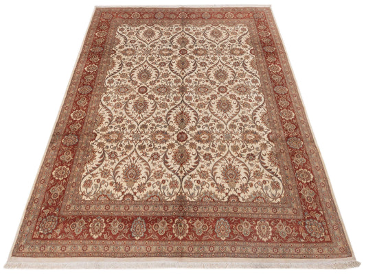 Artalya Ivory Brick 8.1x9.11 Hand Knotted Rug