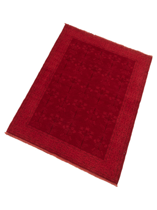Vintage Red 4.4x6.3 Hand Knotted Rug