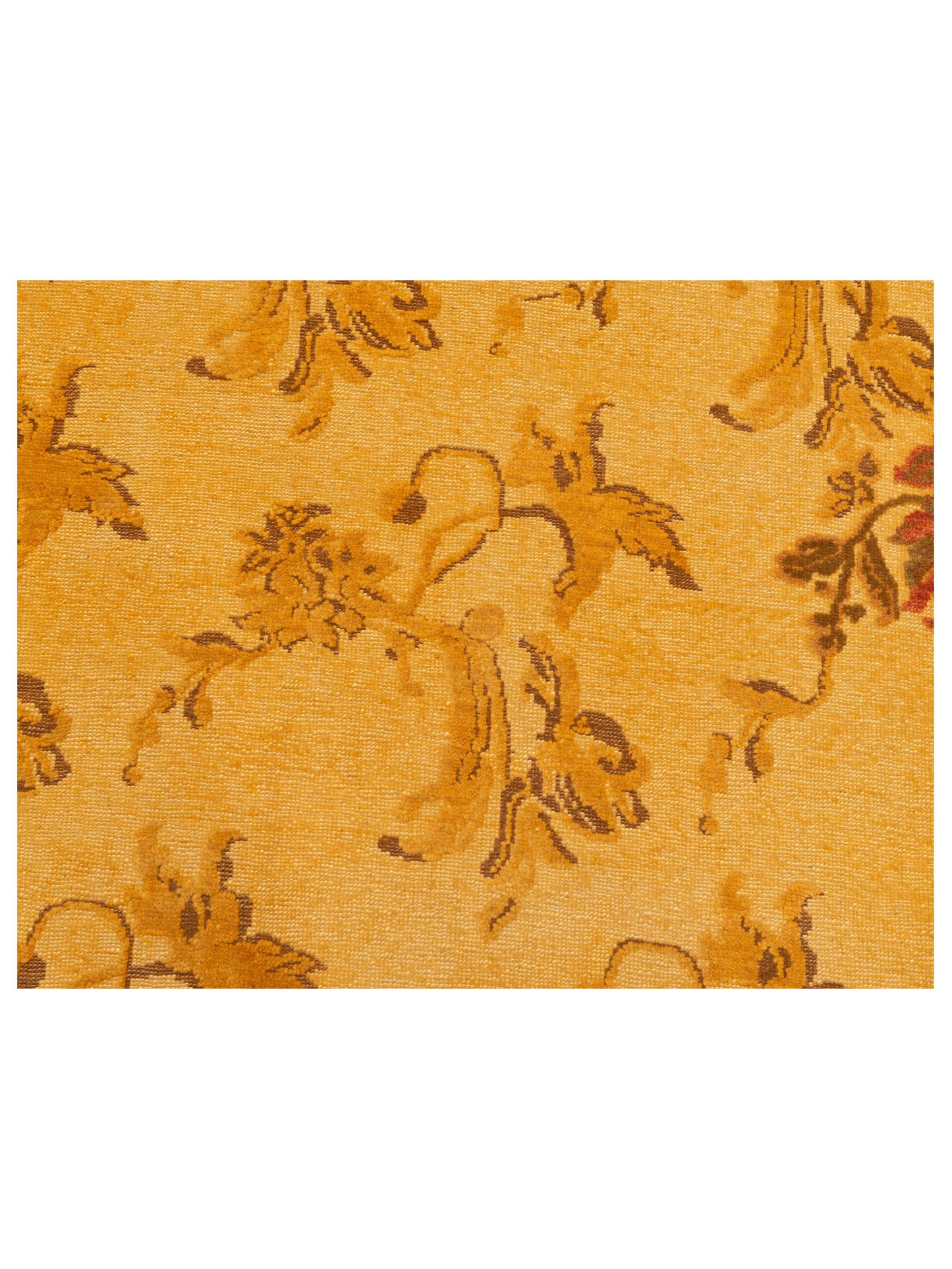 Vintage Yellow 6.8x9.6 Hand Knotted Rug