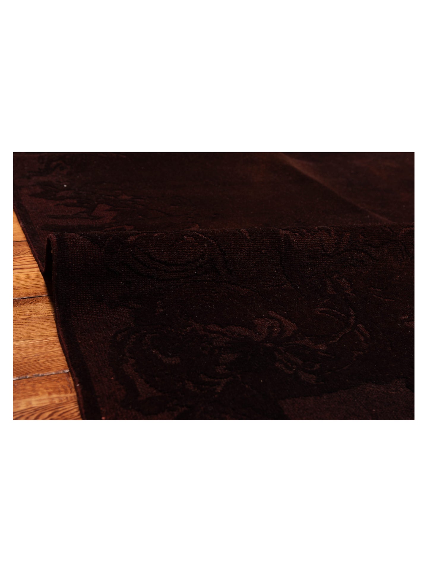 Vintage Dark Brown 6.10x9.6 Hand Knotted Rug