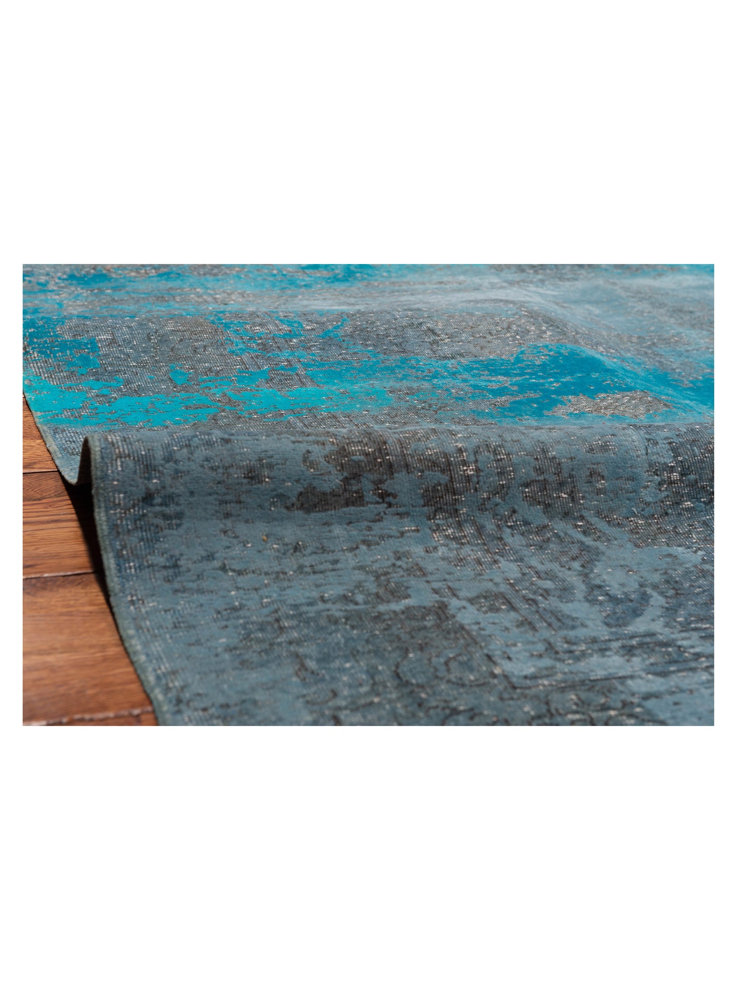 Vintage Blue 6.7x9.8 Hand Knotted Rug