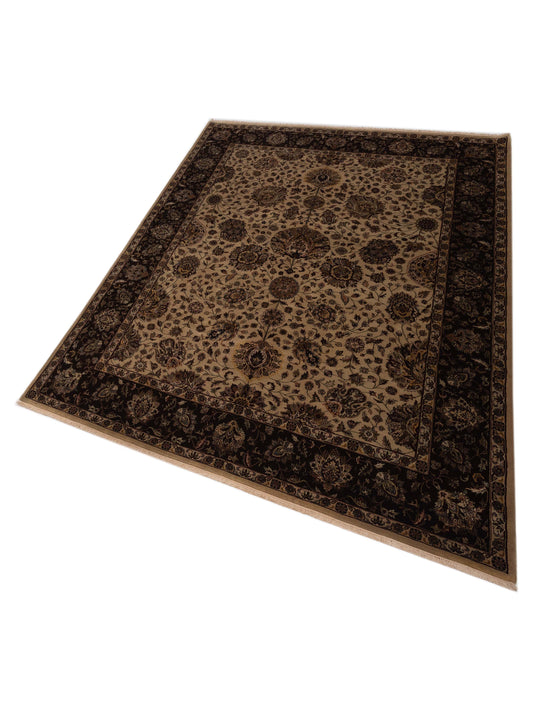 Sansira Beige Brown 8x10.1 Hand Knotted Rug