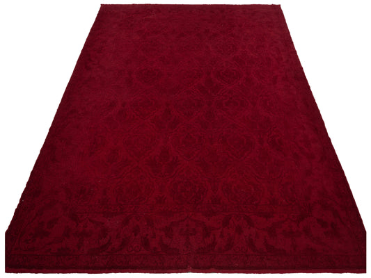 Rechromia Red Red 9.5x11.8 Hand Knotted Rug