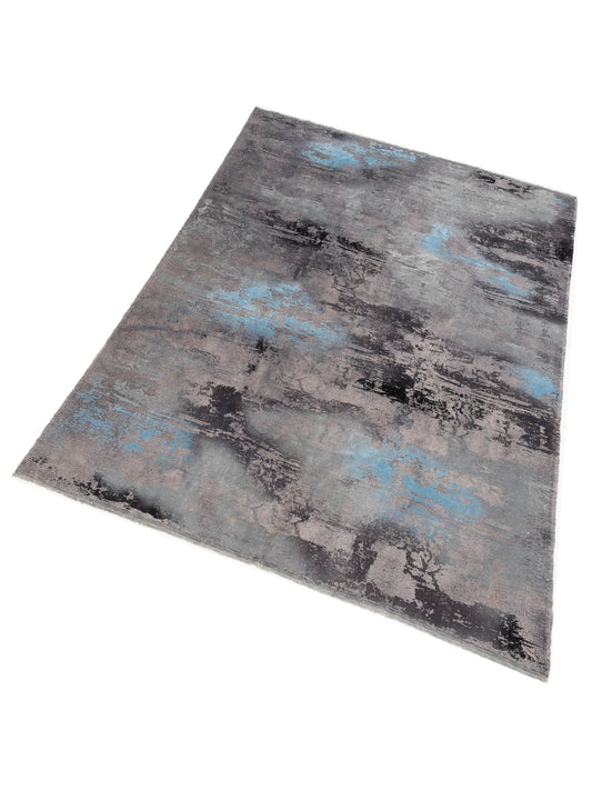 Vintage Gray 8.6x11.8 Hand Knotted Rug