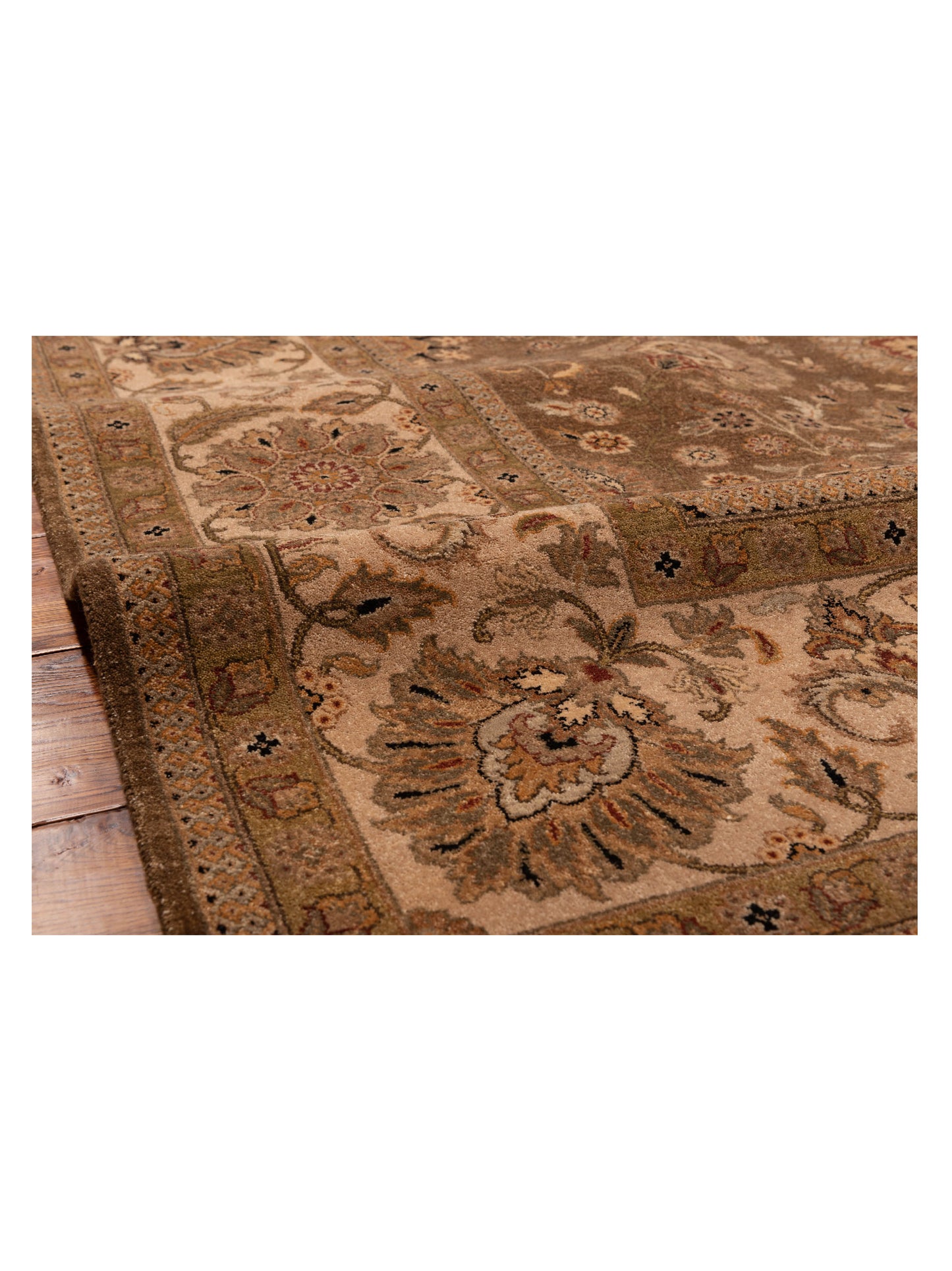 Jallira Brown Ivory 9x12.11 Hand Knotted Rug