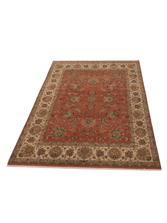 Jallira Orange Ivory 9.1x12 Hand Knotted Rug