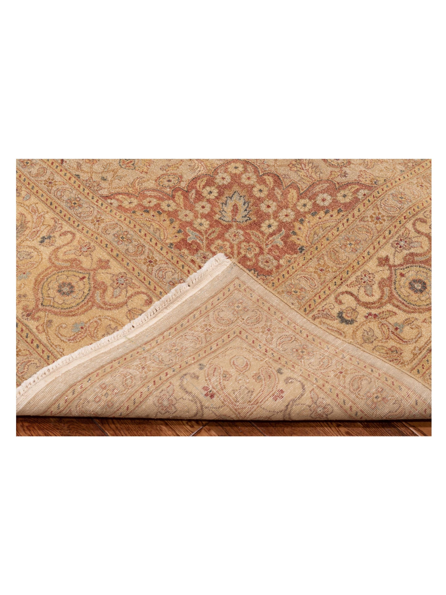 Jallira Beige Gold 8.11x11.10 Hand Knotted Rug