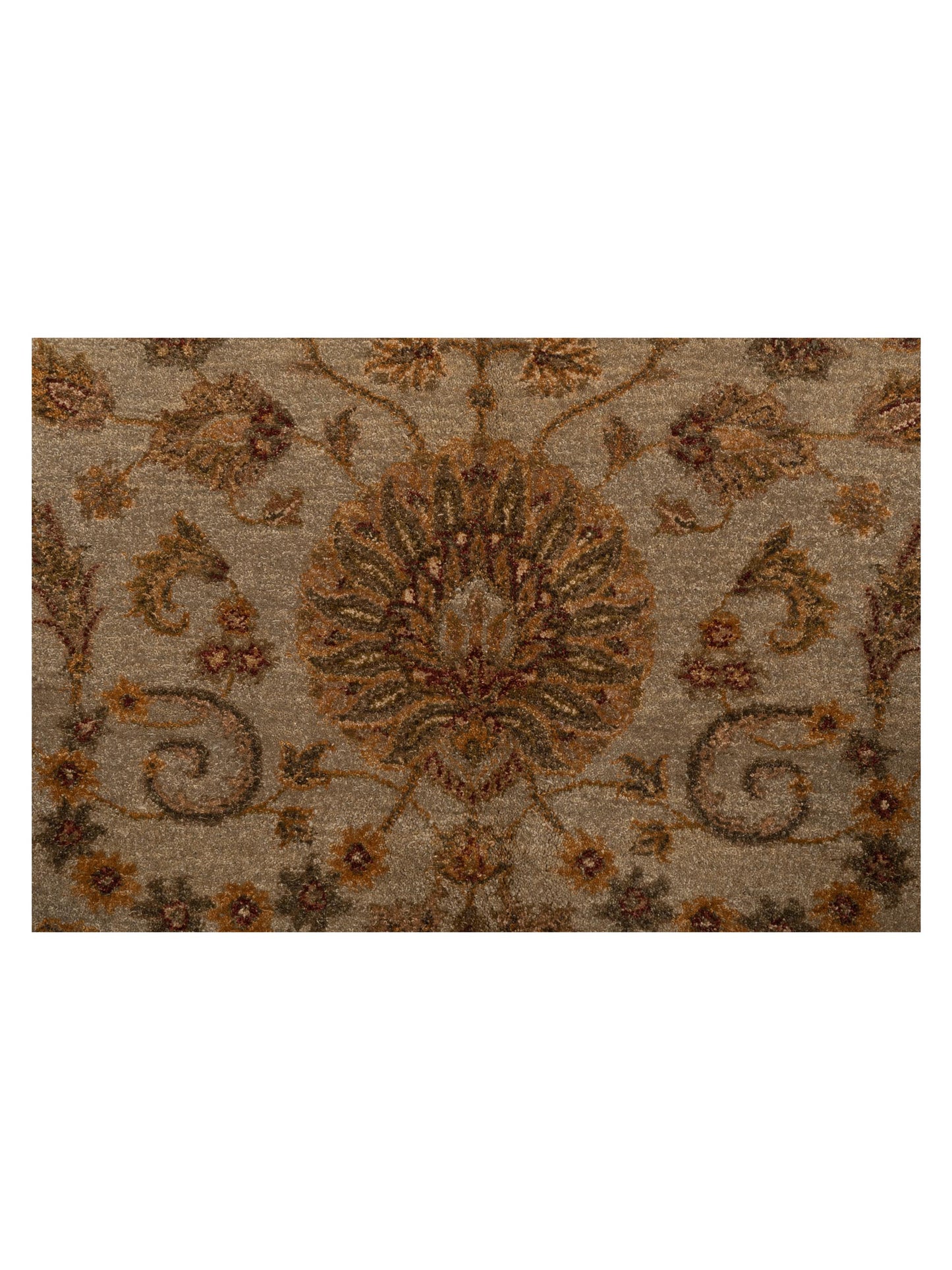 Jallira Silver Brown 7.11x10.5 Hand Knotted Rug