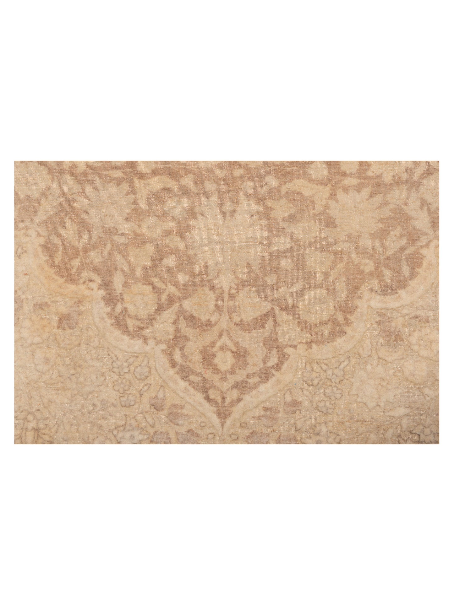 Vintage Beige Brown 10x13.9 Hand Knotted Rug