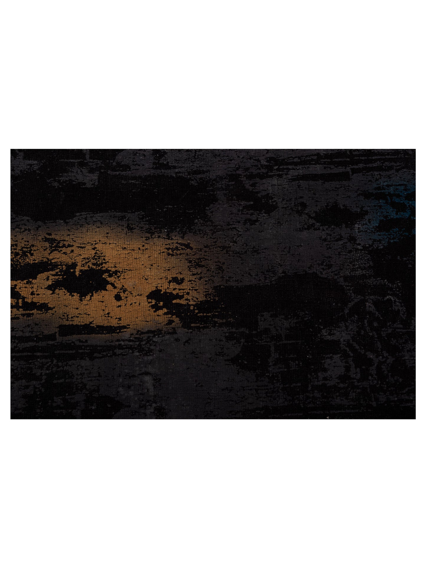 Vintage Black 8.3x8.7 Hand Knotted Rug