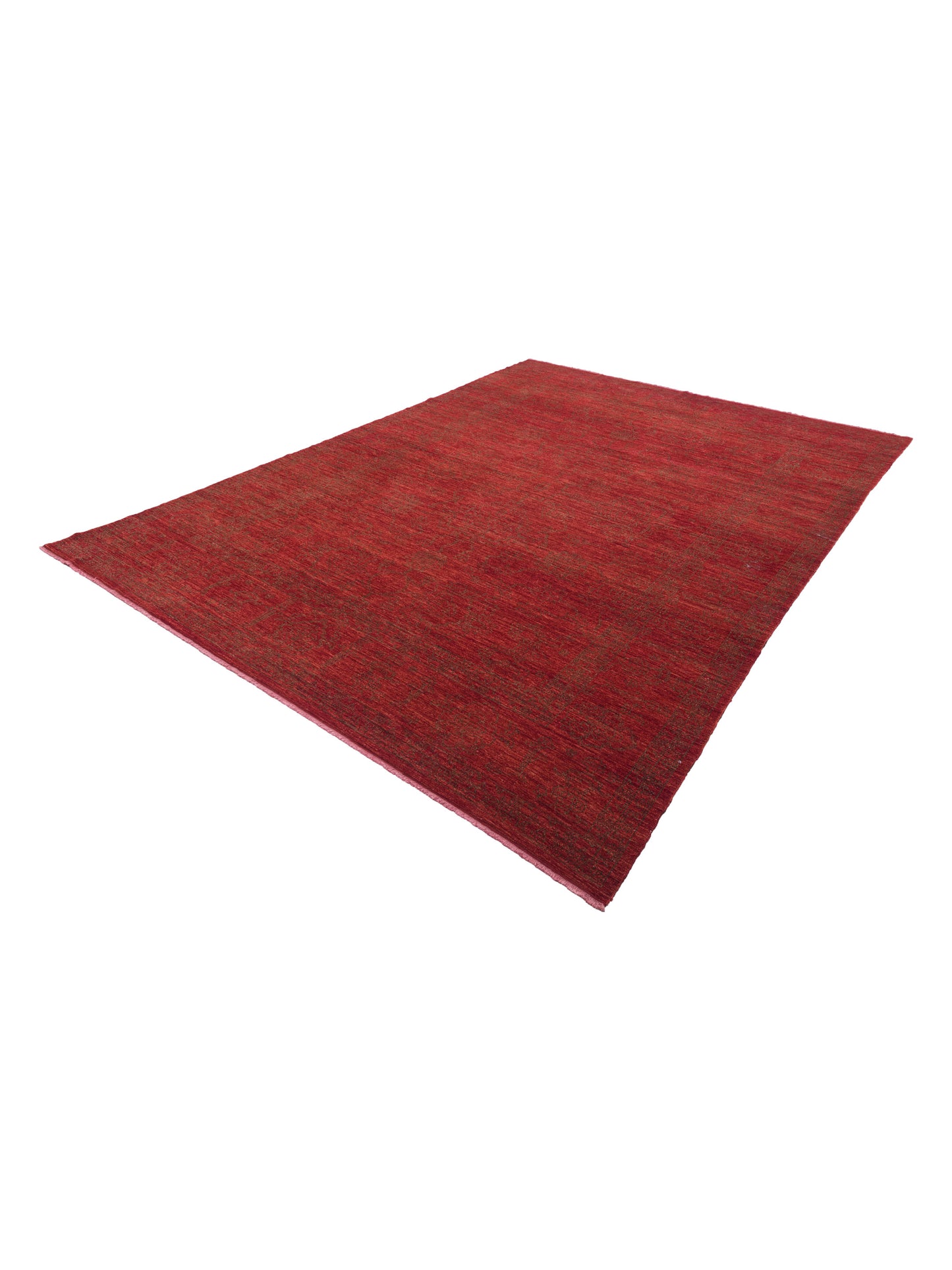 Elowen Red Dark Brown 10.2x13.8 Hand Knotted Rug