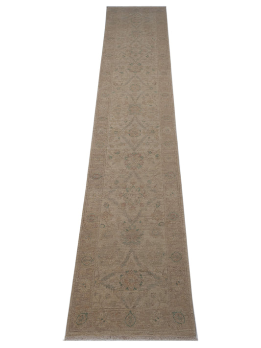 Lailora Ivory Beige 2.6x11.9 Hand Knotted Rug