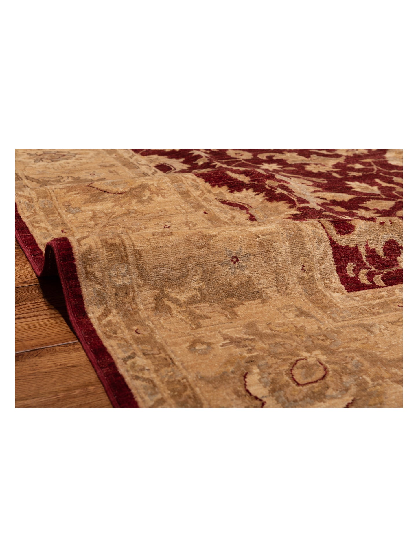 Sabira Red Ivory 8x10.1 Hand Knotted Rug