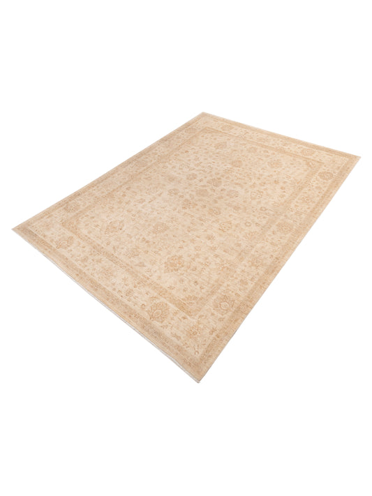 Sabira Ivory Ivory 9.11x13.5 Hand Knotted Rug
