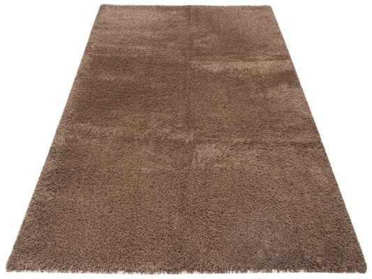 Shaggy Light Brown 7.10x11.2 Machine Made Rug