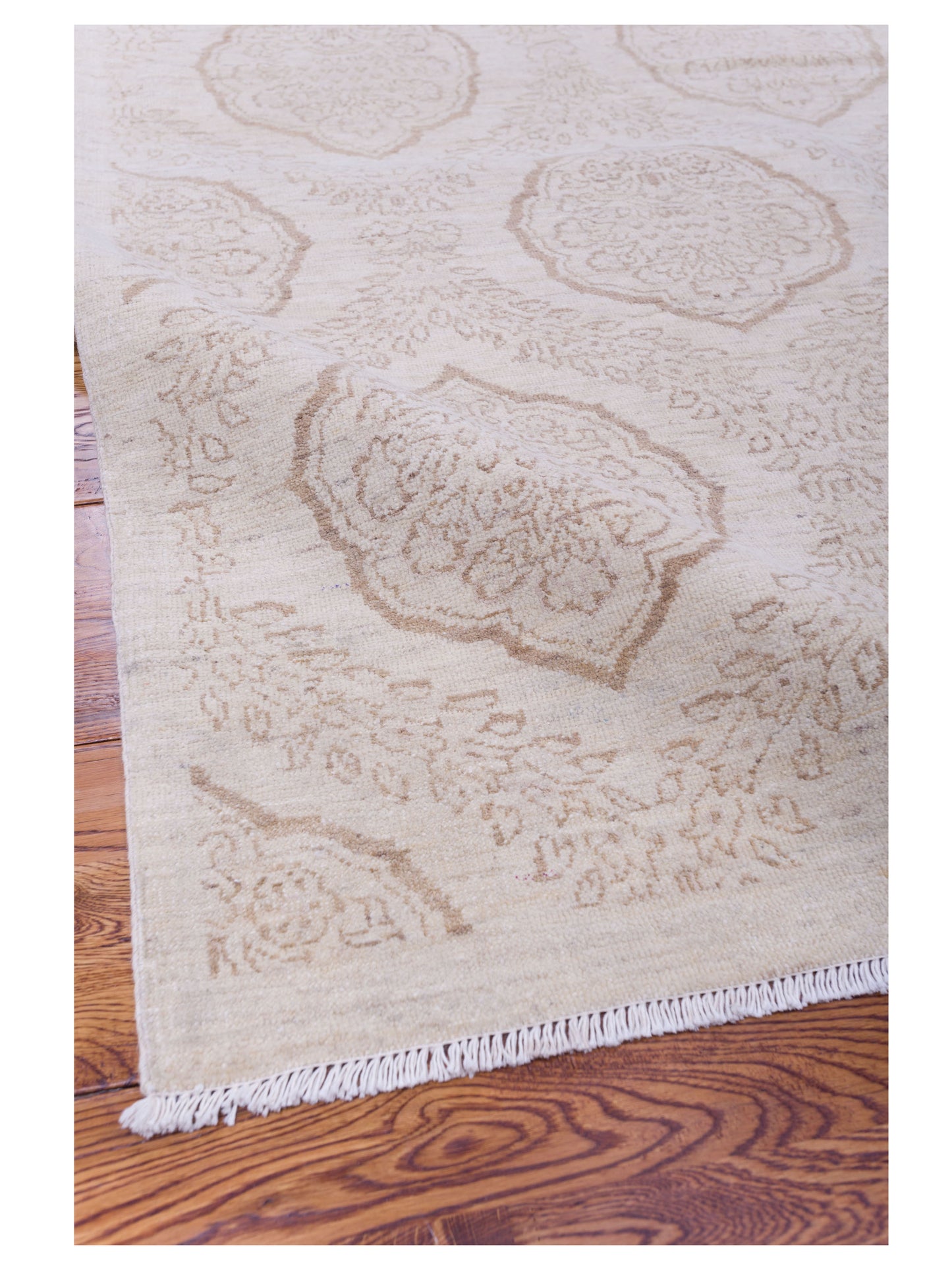Lailora Ivory Ivory 7.11x10.2 Hand Knotted Rug