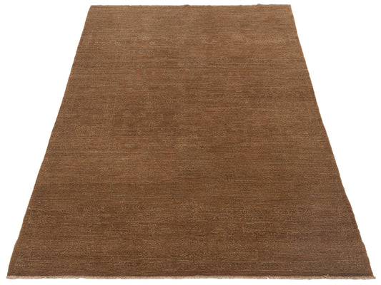Elowen Brown Green 6x8.11 Hand Knotted Rug