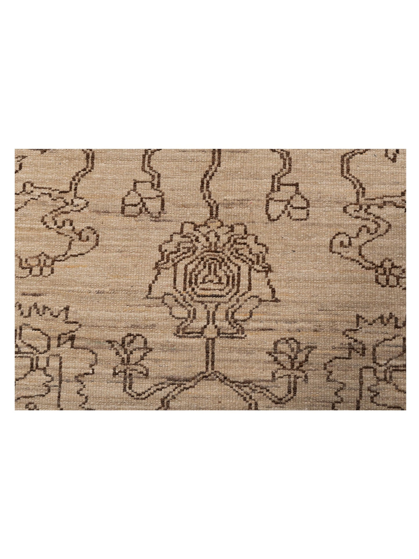 Elowen Beige Brown 8.1x9.11 Hand Knotted Rug