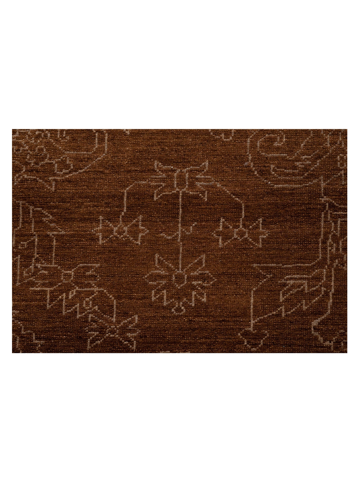 Elowen Brown Silver 8.2x10.1 Hand Knotted Rug