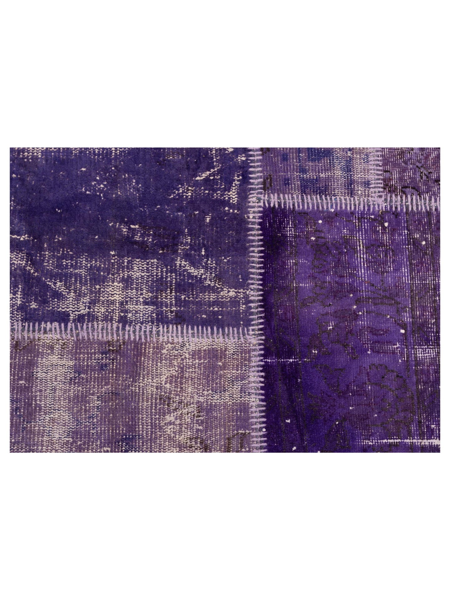 Patchwork Purple 6x9 Hand Knotted Rug