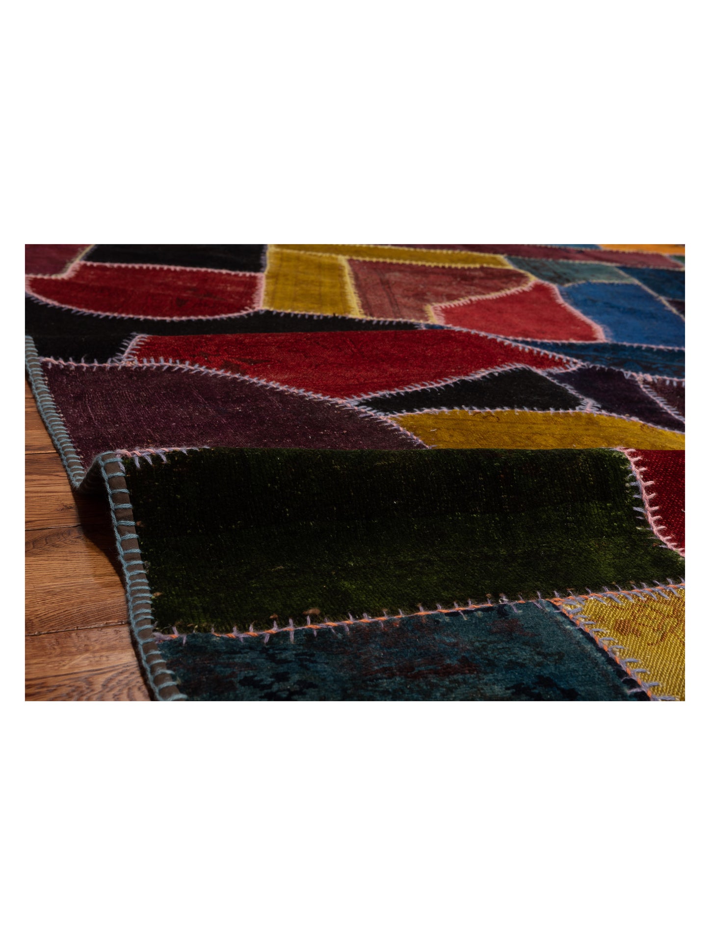 Patchwork Multi 8x11.6 Hand Knotted Rug