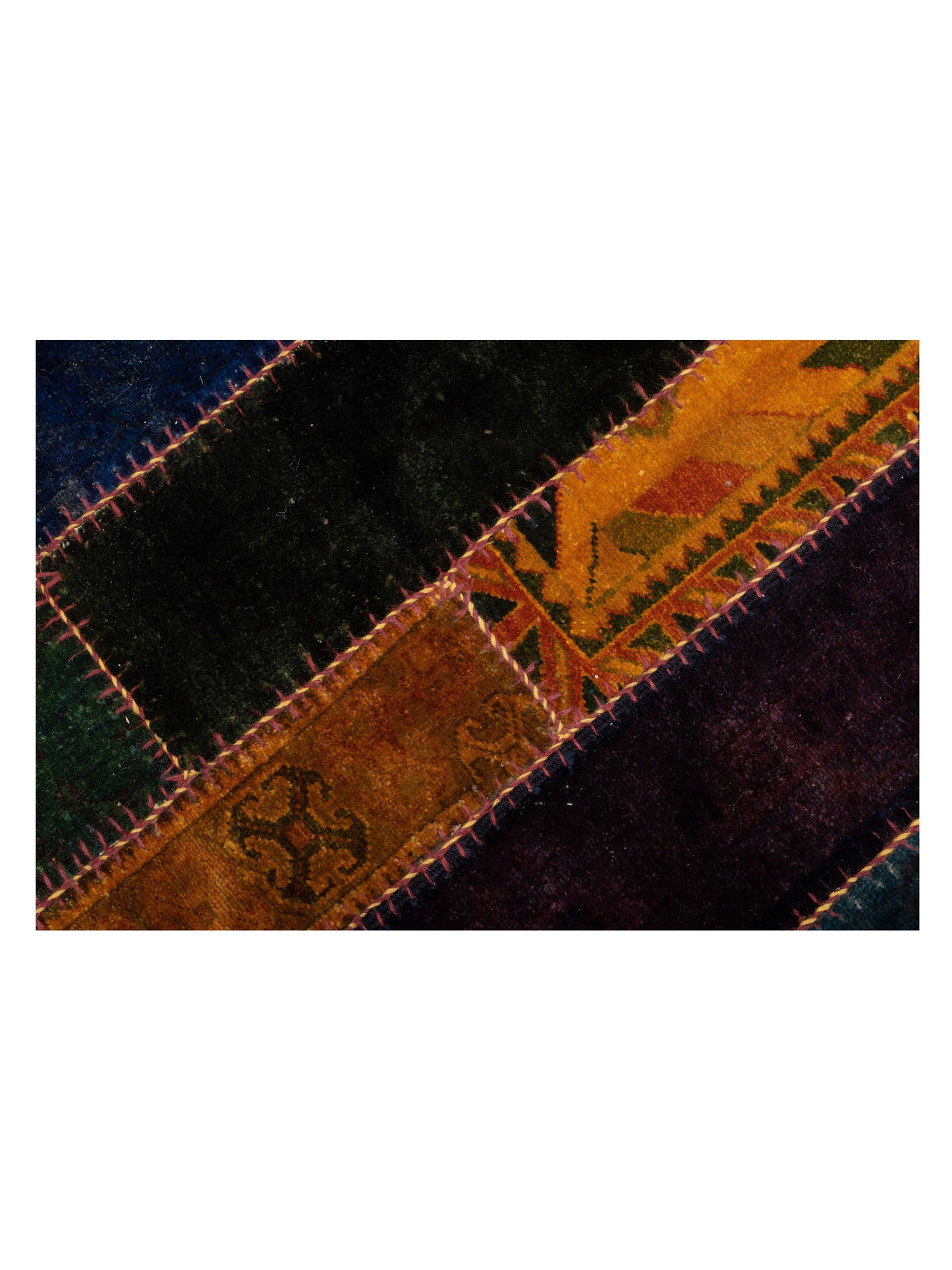 Patchwork Multi 10.5x13 Hand Knotted Rug