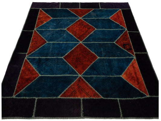 Patchwork Multi 10x10 Hand Knotted Rug
