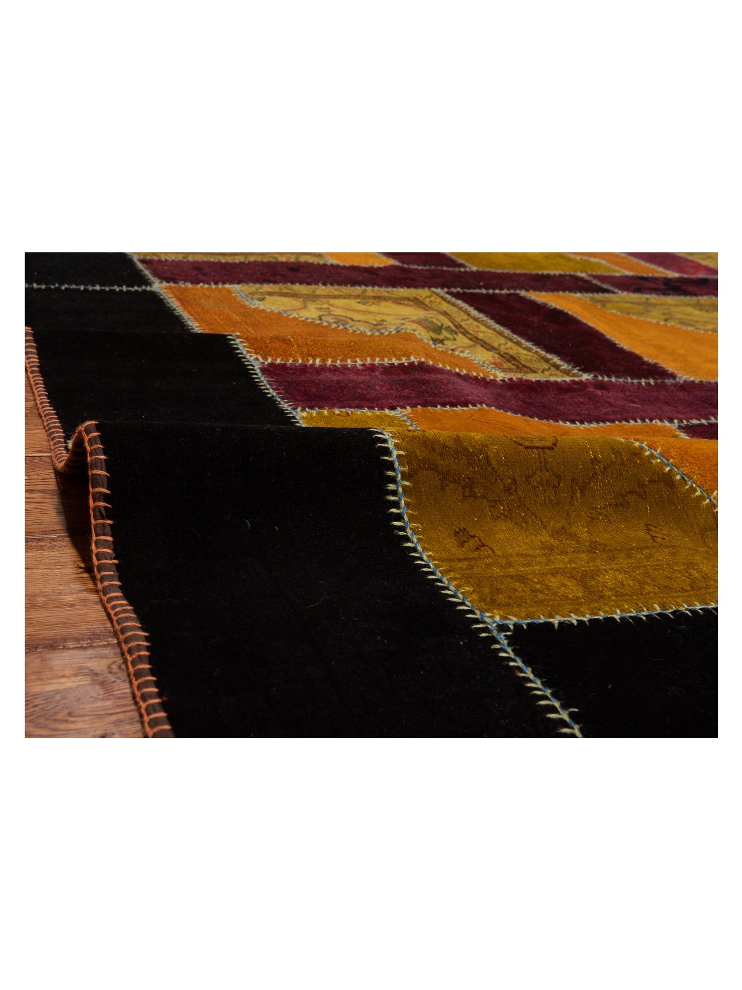 Patchwork Multi 9.4x12 Hand Knotted Rug