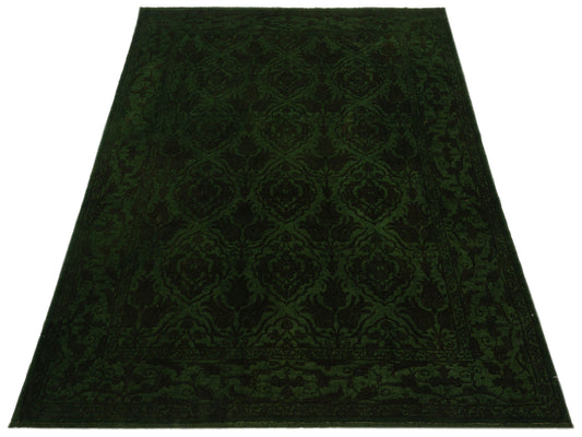 Rechromia Green Green 6.6x8.6 Hand Knotted Rug
