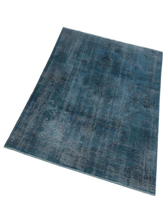 Vintage Blue 5.1x8.6 Hand Knotted Rug