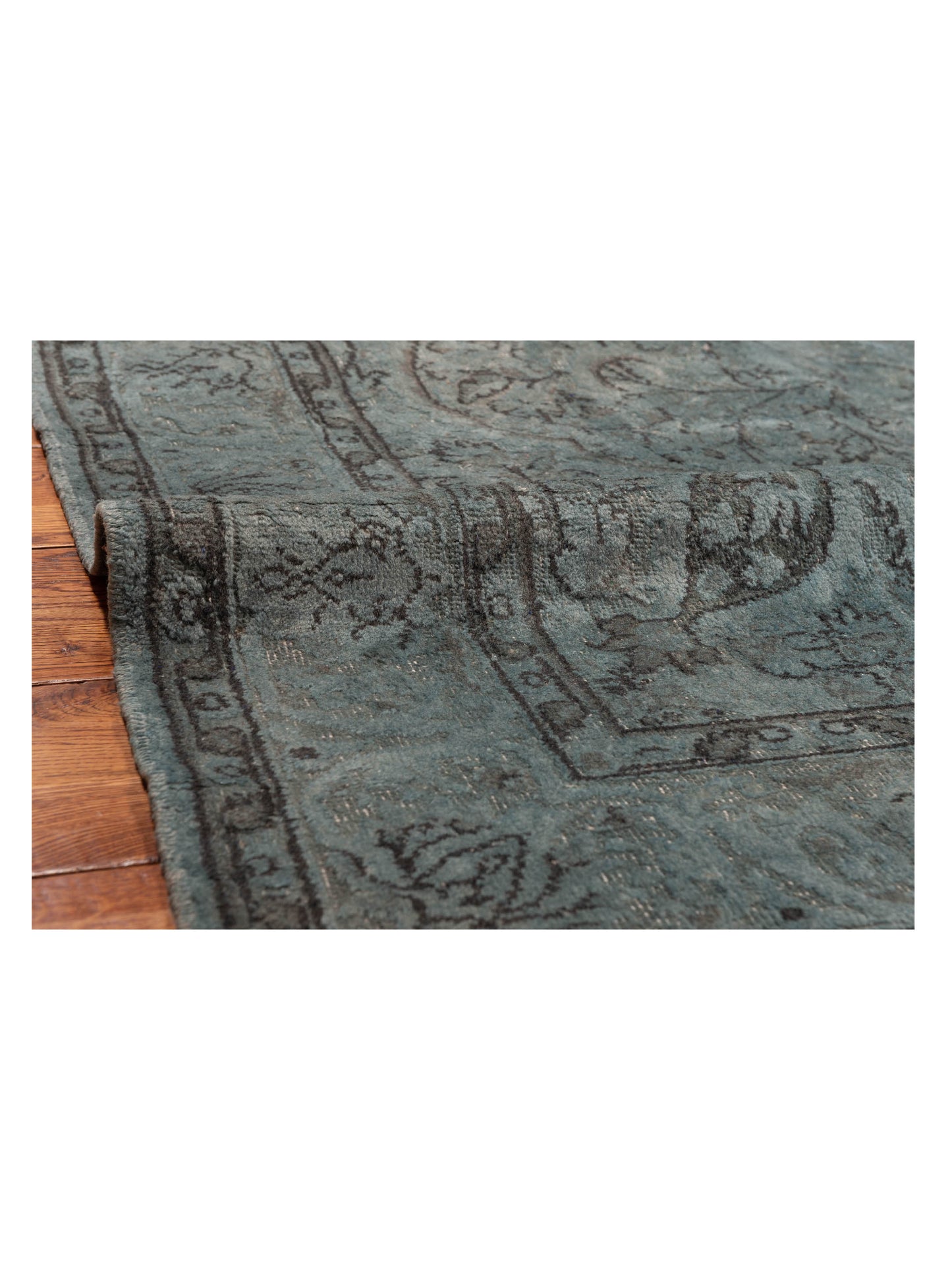 Vintage Blue 6.10x9.5 Hand Knotted Rug