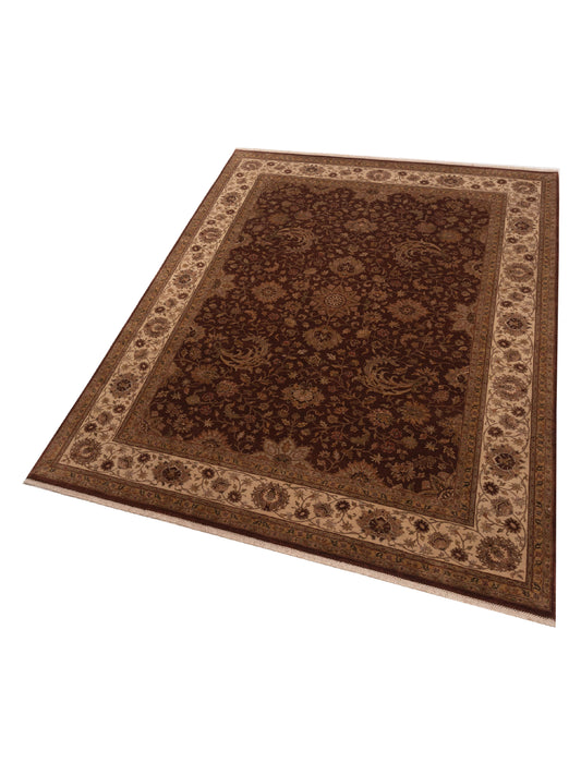Imperen Brown Ivory 8.8x11.8 Hand Knotted Rug