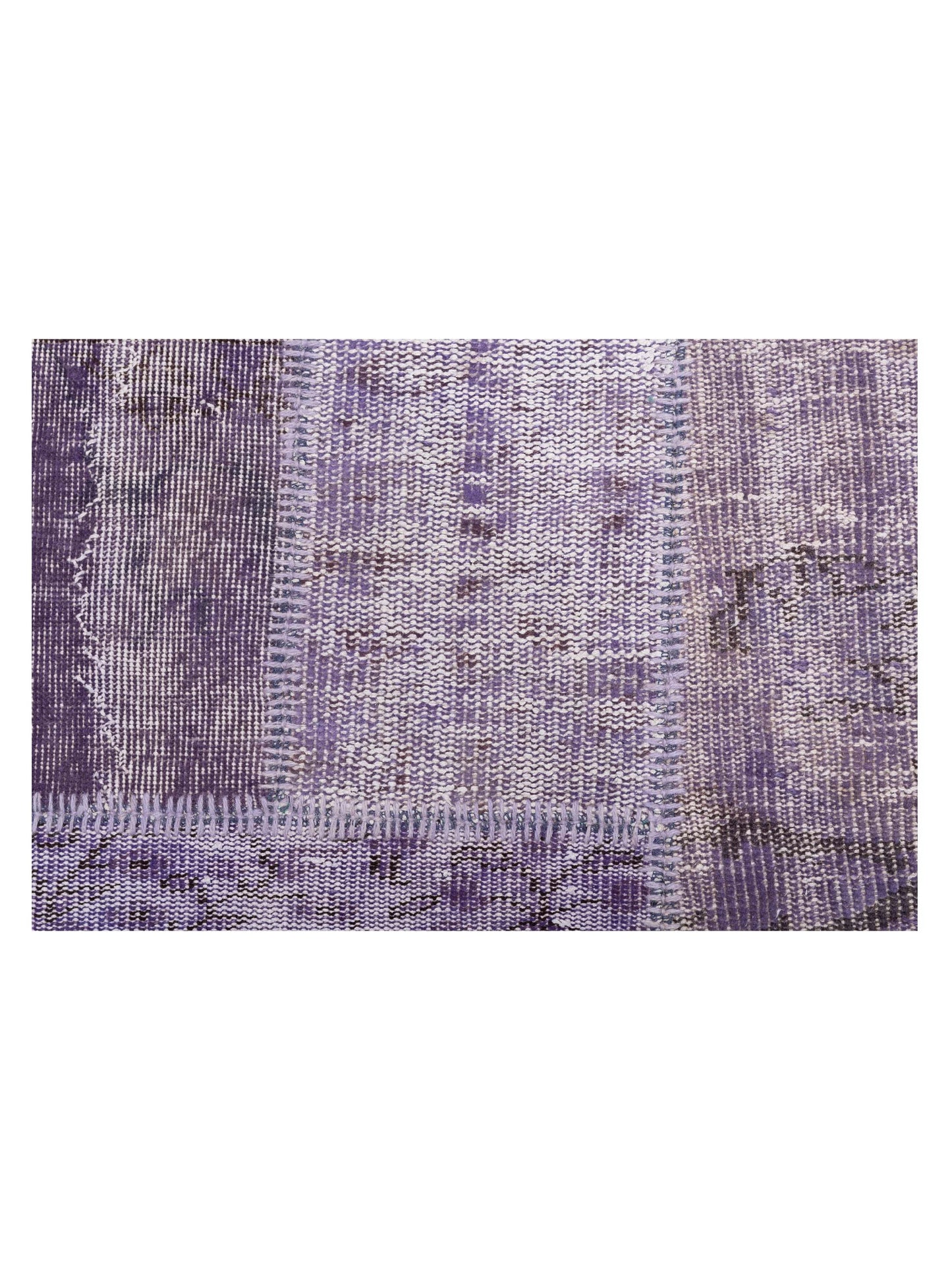 Patchwork Purple 9.11x13.10 Hand Knotted Rug